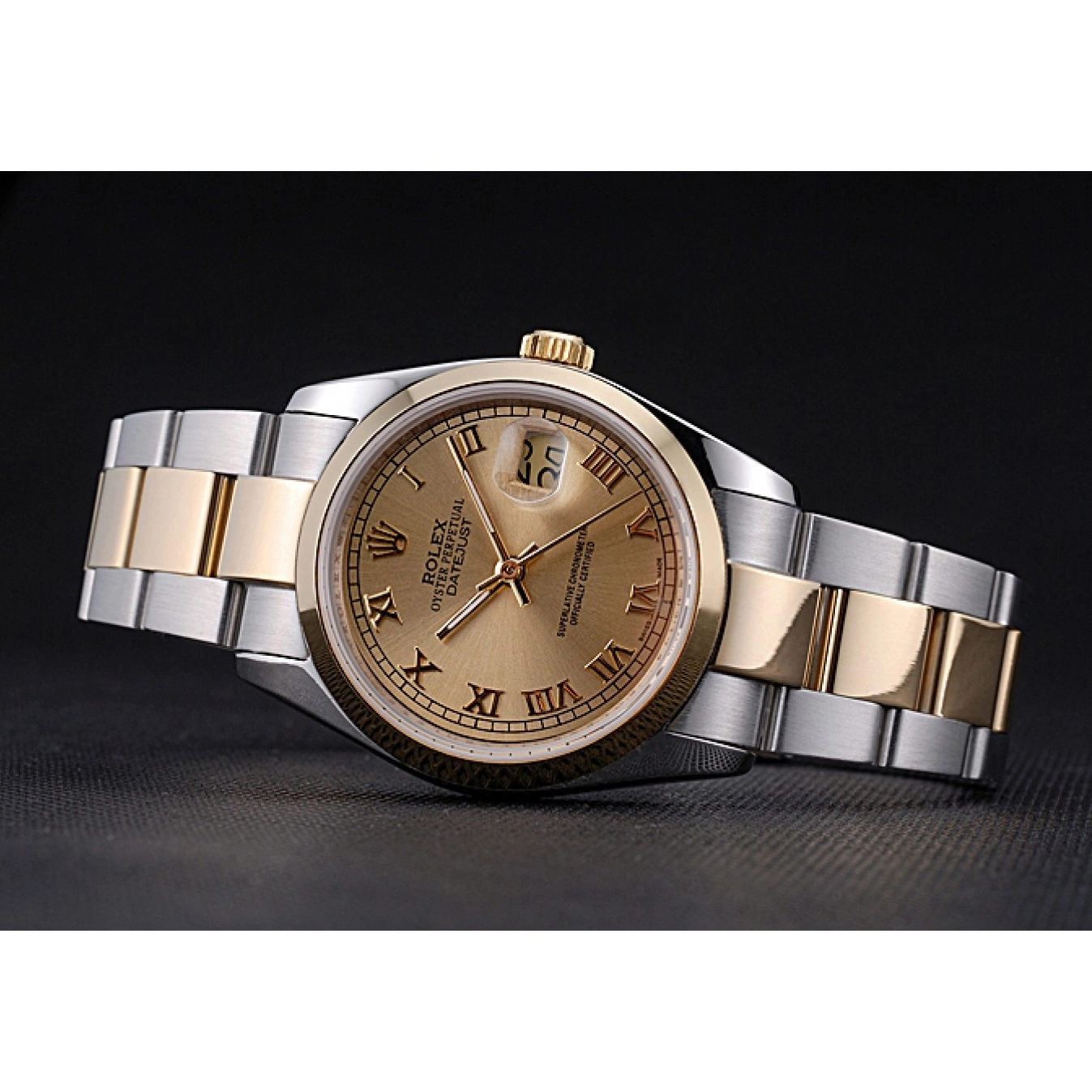 Aaa replica watch Datejust And Rolex Case Gold Stainless Gold Dial 622265 Steel 0520